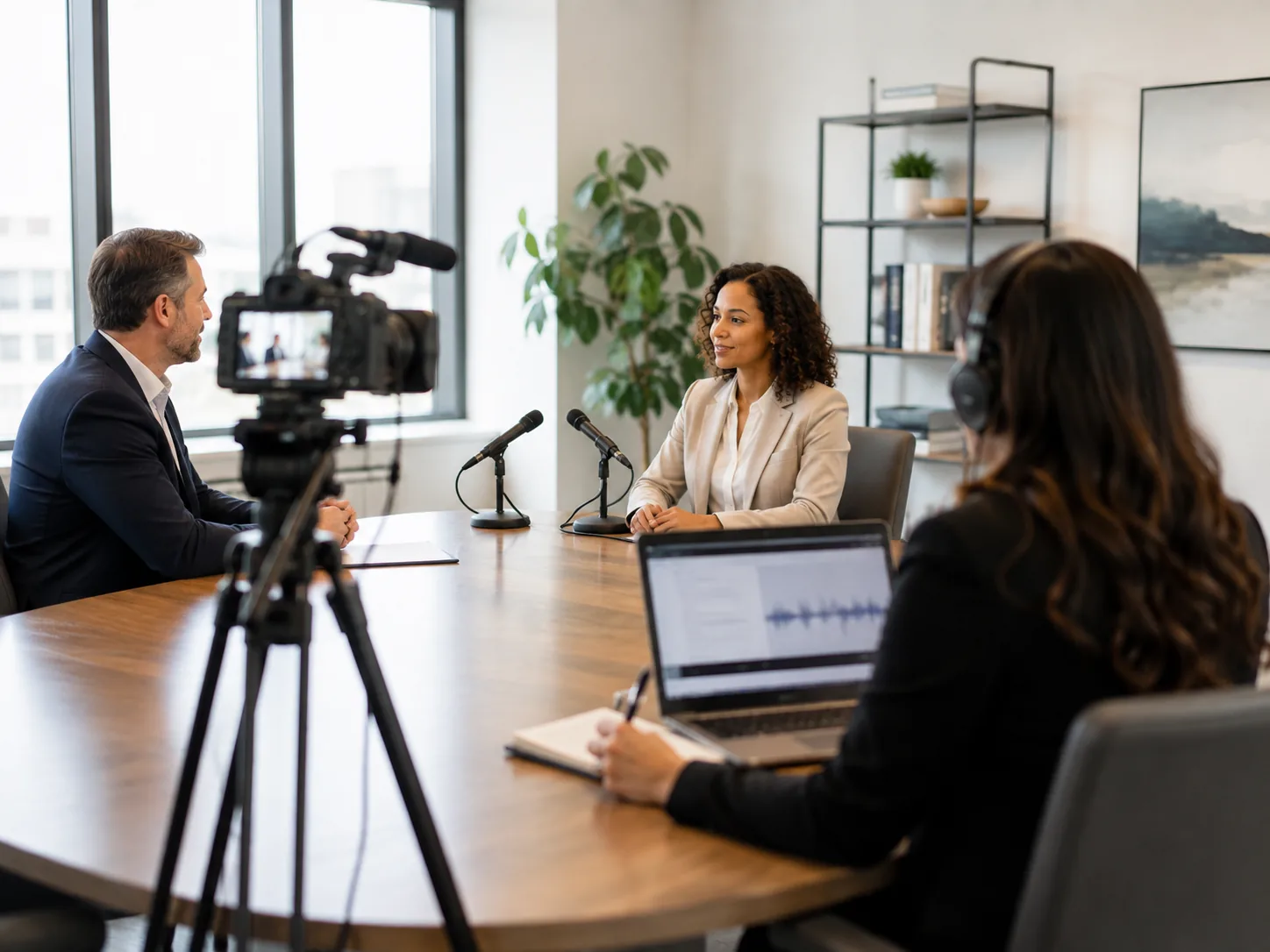 Professional legal videography and recorded interview setup